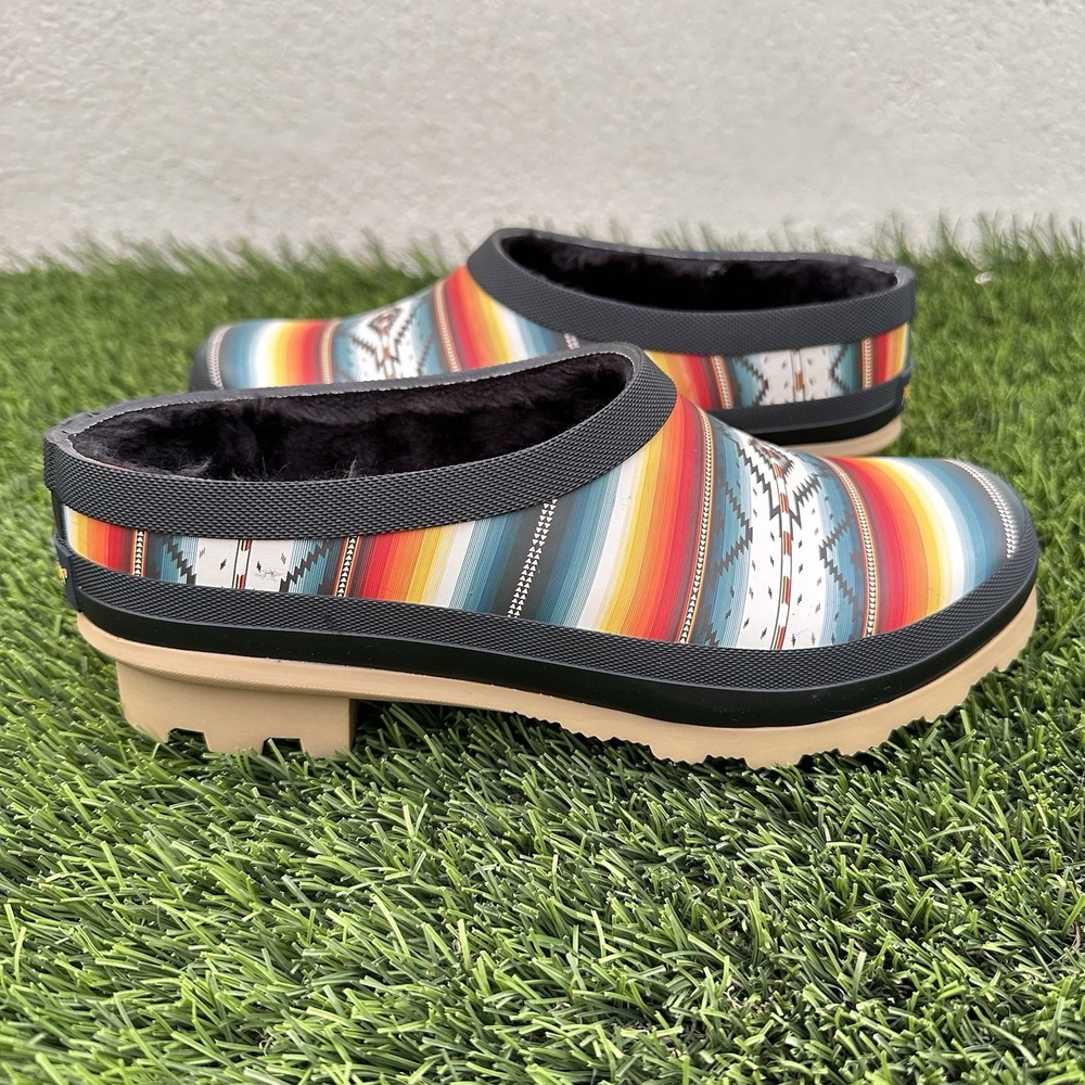 Pendleton Saltillo Sunset Fur Clog Black And Traditional Women's Size 7 EUR 38‎